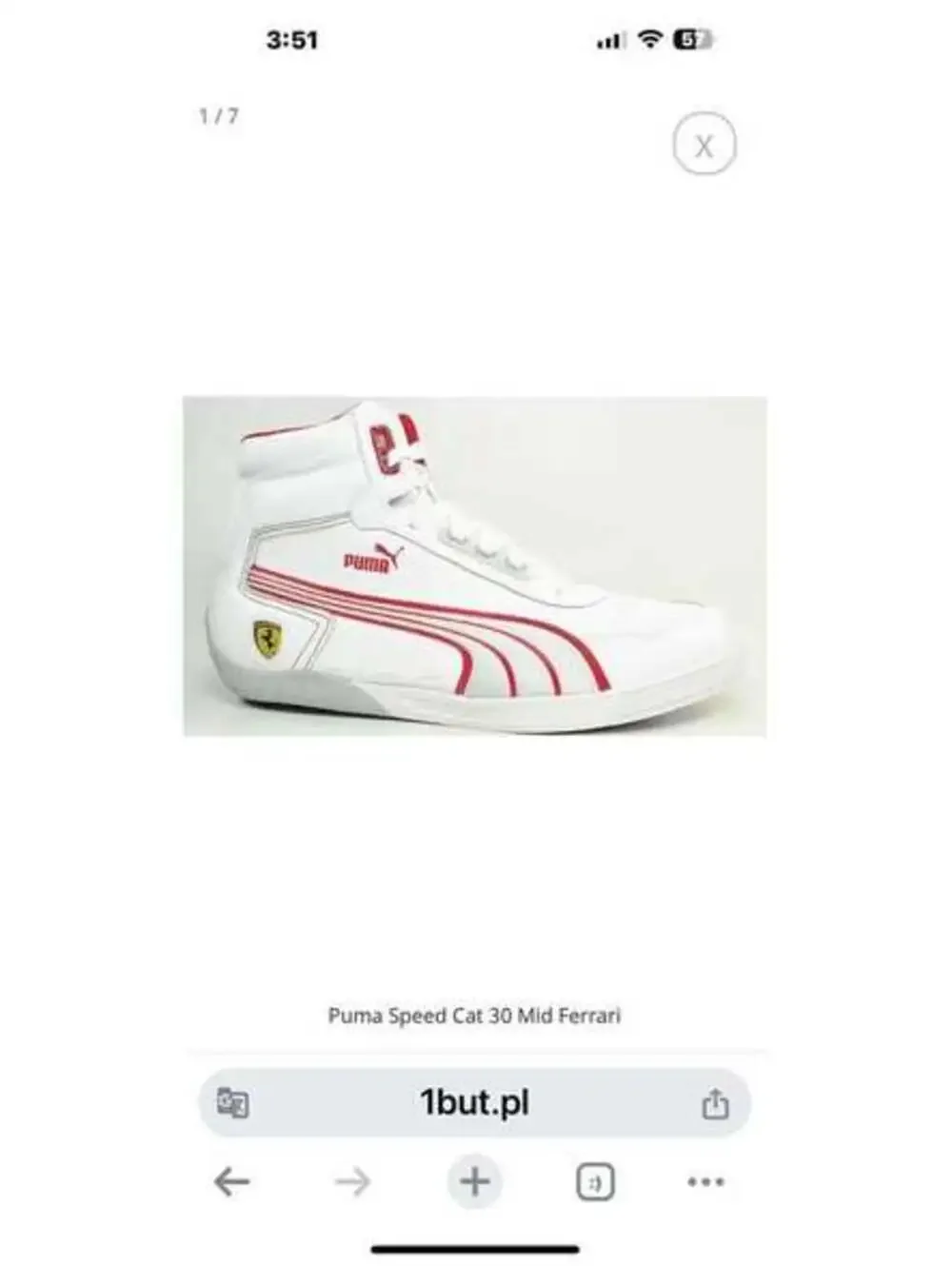 Puma Ferrari high top speed cats sneakers